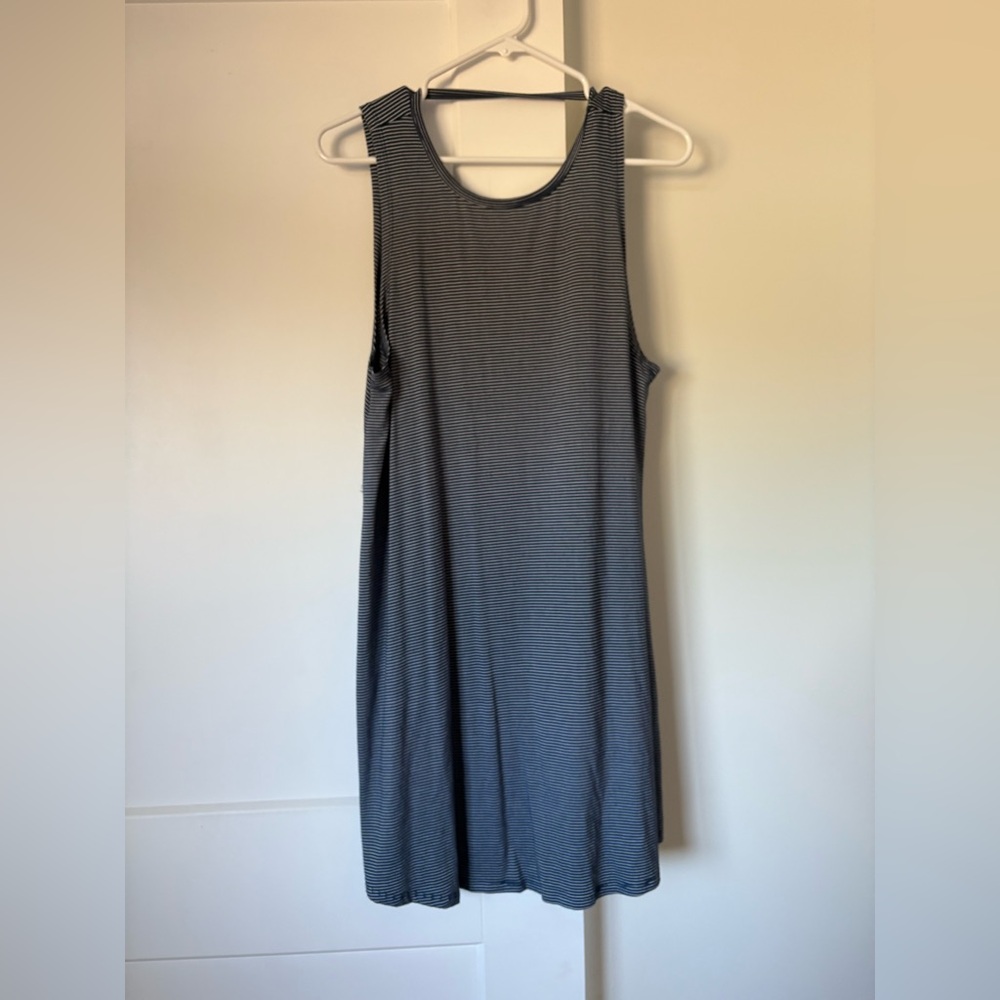Gentle Fawn Striped Navy and White Sleeveless Dress